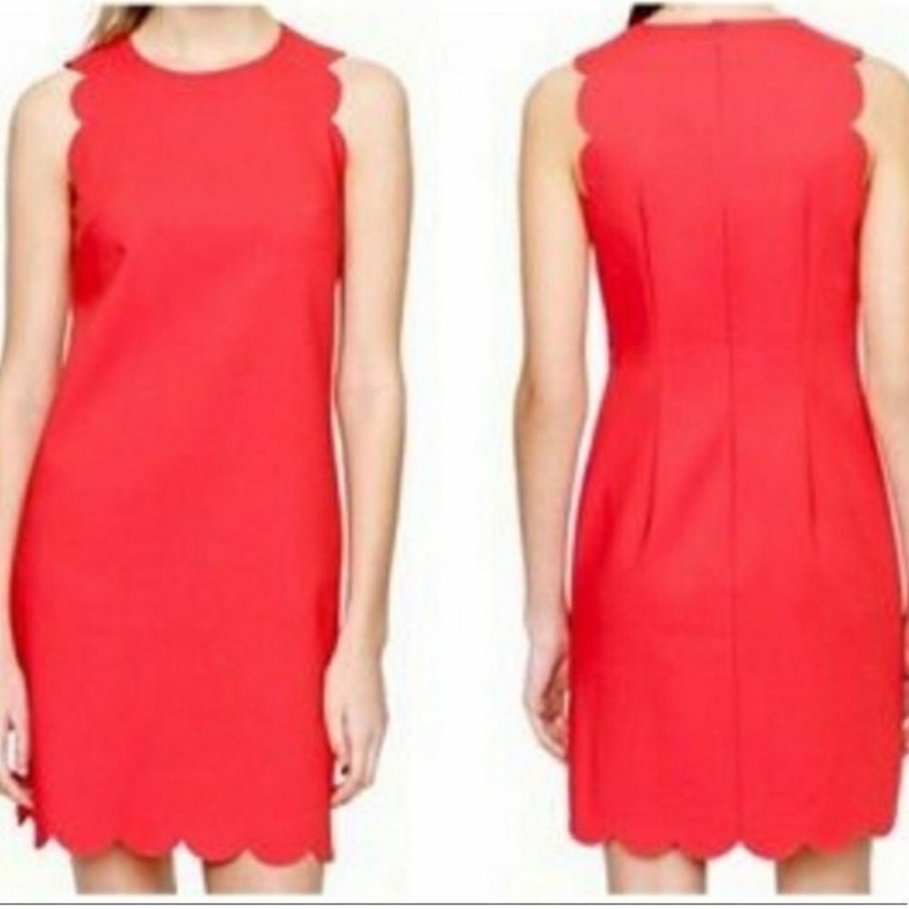 Beautiful J Crew dress with scallop details